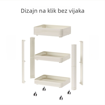 Great classic 3-etažna uska pokretna polica za kuhinju, dnevni boravak i spavaću sobu, bez ugradnje