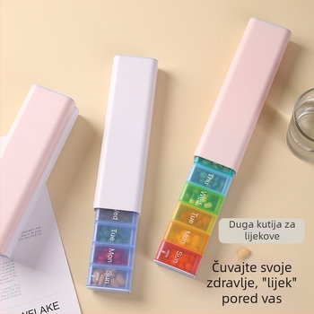 Nova kutija za lijekove s 7 pretinaca, prenosiva, velika kapaciteta za tjednu dozu vitamina i lijekova