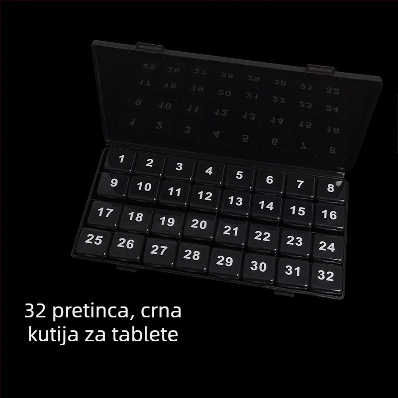 Organizator lijekova za 31 dan s odjeljcima sa zasebnim zatvaranjem, odvojiv za starije osobe, kvalitete hrane, velik kapacitet