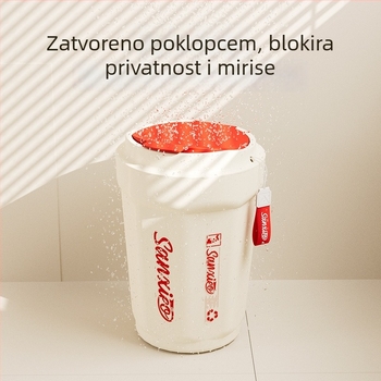12L plastični kanta za otpatke s poklopcem koji se pritisne, minimalistički dizajn, za dnevni boravak, kuhinju i kupaonu
