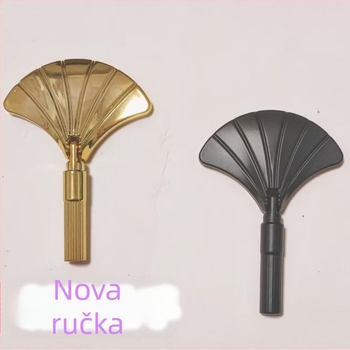 Skrivena ručka za garderobu, u obliku ventilatora, od cinkove legure, lijevana, moderni minimalistički hardver za namještaj