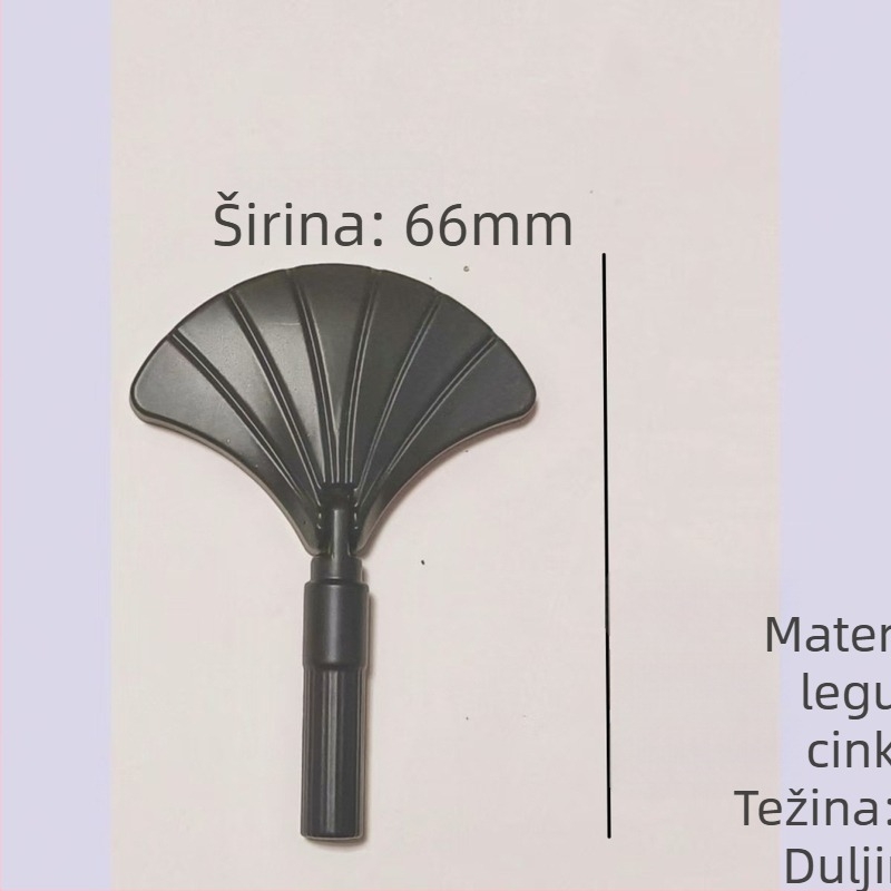 Skrivena ručka za garderobu, u obliku ventilatora, od cinkove legure, lijevana, moderni minimalistički hardver za namještaj