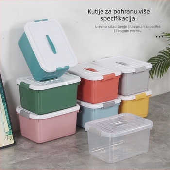 Plastična kutija za pohranu dječjih igračaka, velikog kapaciteta, s poklopcem, za knjige, odjeću i lijekove