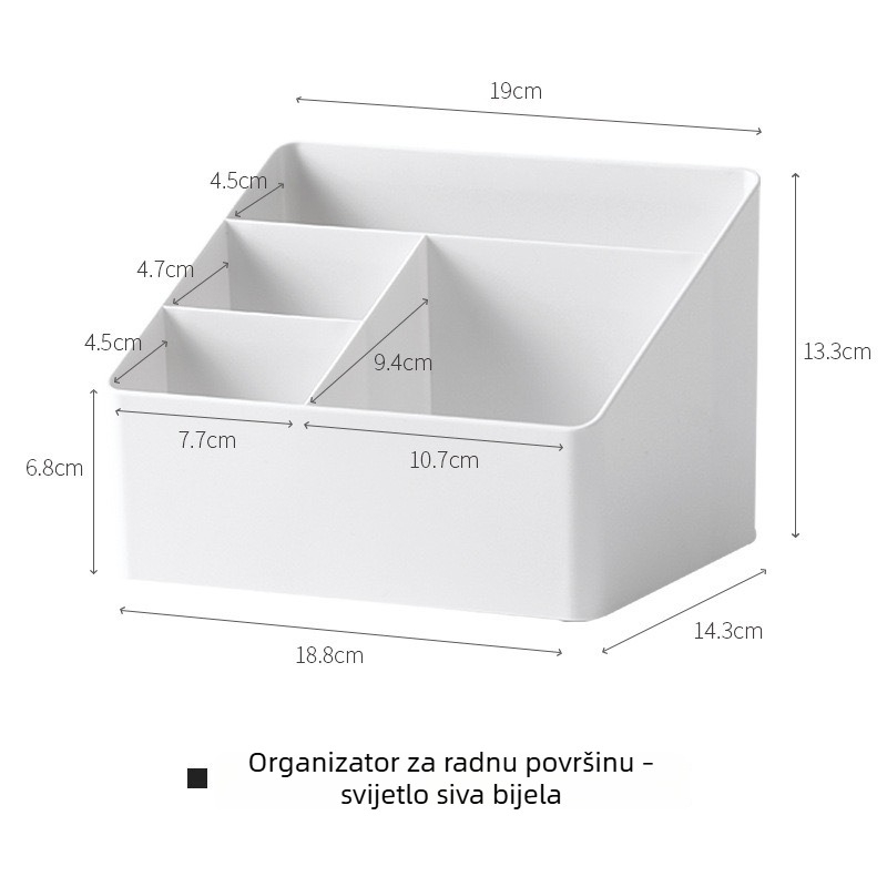 Prozirna akrilna stolna kutija za pohranu, velika kapaciteta, za ured i studentsku sobu, organizira grickice, uredske potrepštine i knjige.