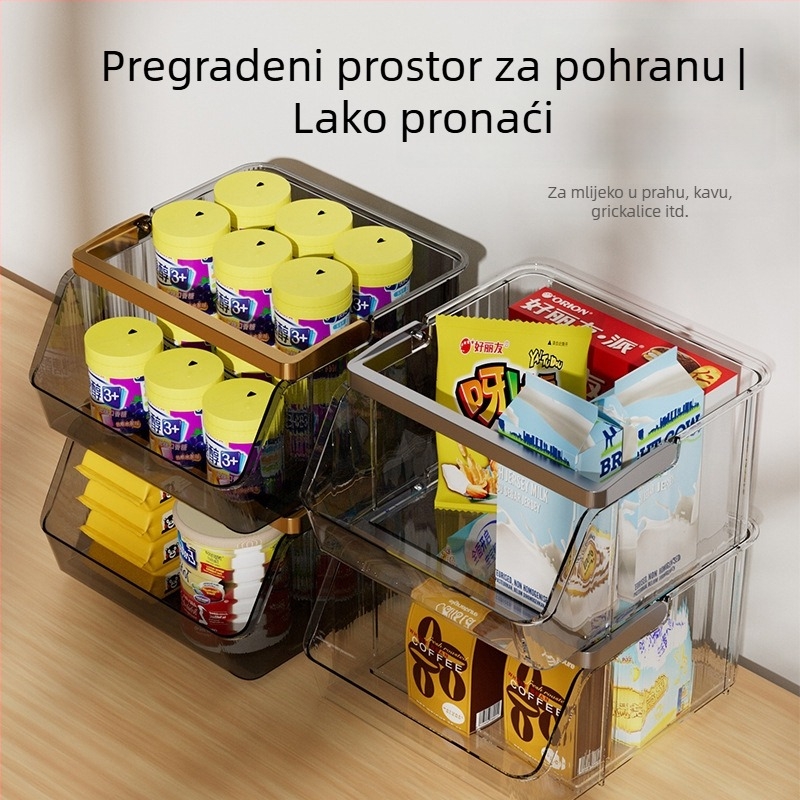 Veliki stolni organizator za pohranu grickalica i sitnica, mogućnost slaganja, za kavu i čaj.