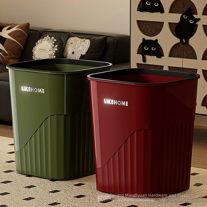 Plastična koš za otpad velikog kapaciteta za kućnu upotrebu – kvadratni, bez poklopca, 12 L i više, pogodna za dnevni boravak, spavaću sobu, kuhinju, kupaonu, WC i studentski dom