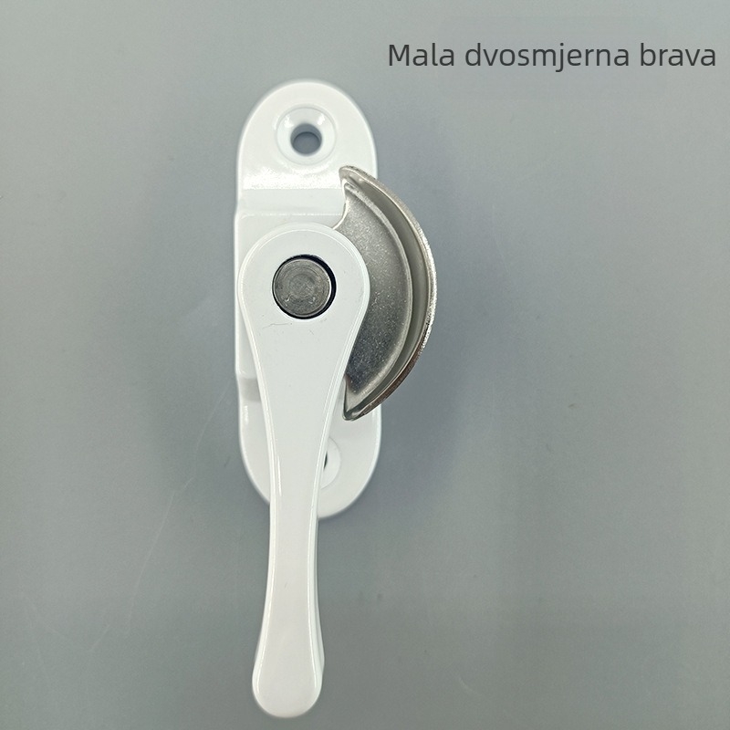Aluminijska prozorska kvaka, klizni dvostrano polumjesec kvaka, starinski klizni sigurnosni zatvarač, duga ručka