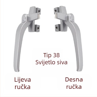 38-tip aluminijska kvaka za krilne prozore sa 7-oblikim mehanizmom zaključavanja