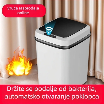 Pametni senzor kanta za smeće s poklopcem, za kućnu upotrebu – s dezodoransom, pogodna za spavaću sobu, kupaonicu i dnevni boravak