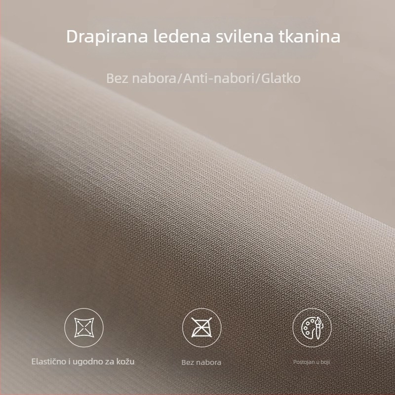 Muške hlače od ice silk za ljeto, ultratanke, opuštene ravne krojenje, hlače poslovno-opuštenog stila, hladne i skladno padaju