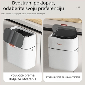 9L zidni kanta za otpad s poklopcem, uski otvor, za kuhinju i kupaonu