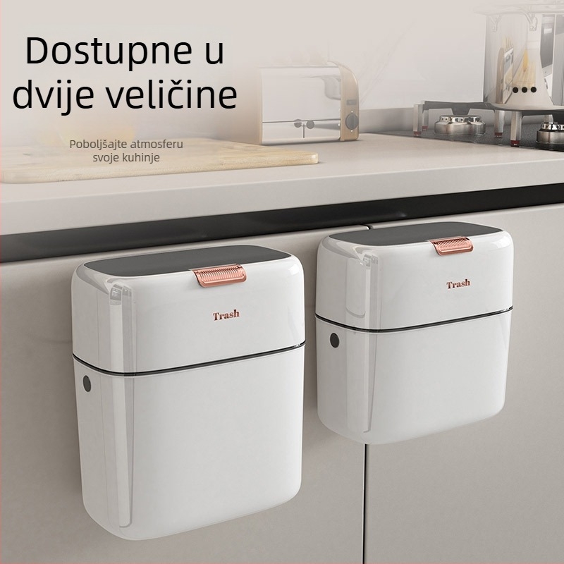 9L zidni kanta za otpad s poklopcem, uski otvor, za kuhinju i kupaonu