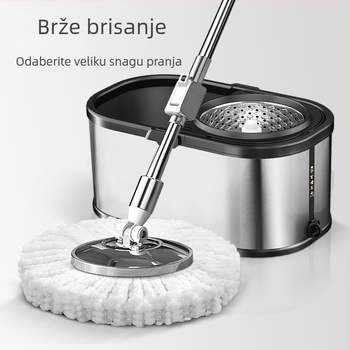 Y novi model od nehrđajućeg čelika za kućnu upotrebu, rotirajuća mop za čišćenje bez dodira, jednostavno korištenje, poslovni dar