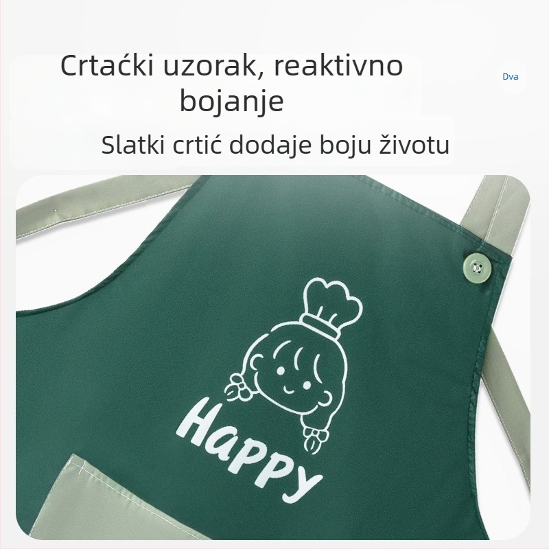 Prilagođeni PVC kuhinjski pregača, vodootporna i otporna na masnoće, s trakicom za vrat i pojaseom za struk