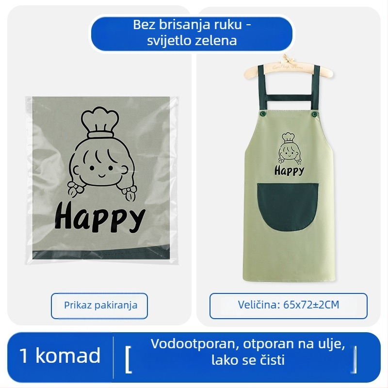 Prilagođeni PVC kuhinjski pregača, vodootporna i otporna na masnoće, s trakicom za vrat i pojaseom za struk