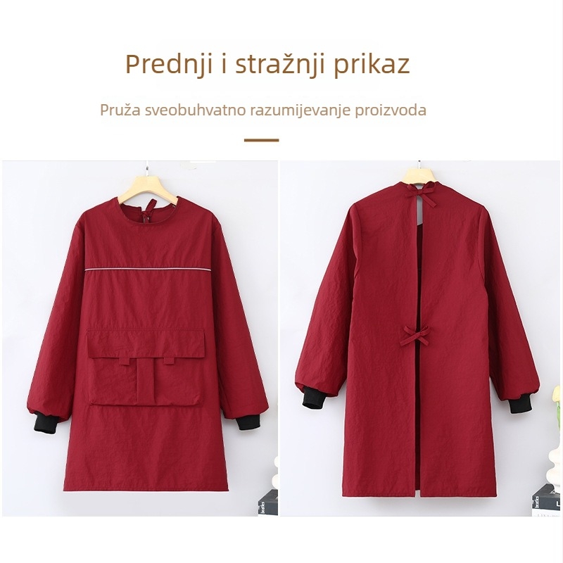 Prsluk za kuhanje s rukavima, vodootporan i otporan na masnoće, za kuhinju kod kuće i catering