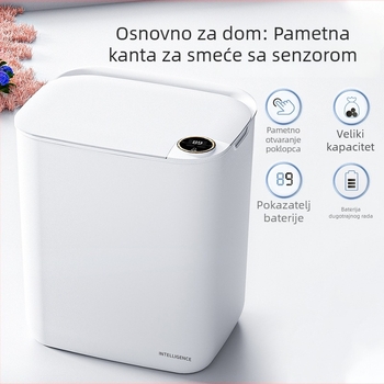 Pametni kanta za smeće sa senzorom, automatsko pokretanje, velika zapremina, za kućanstvo, spavaću sobu, kuhinju i kupaonicu