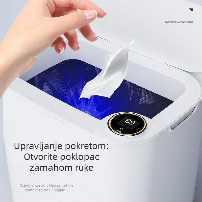 Pametni kanta za smeće sa senzorom, automatsko pokretanje, velika zapremina, za kućanstvo, spavaću sobu, kuhinju i kupaonicu