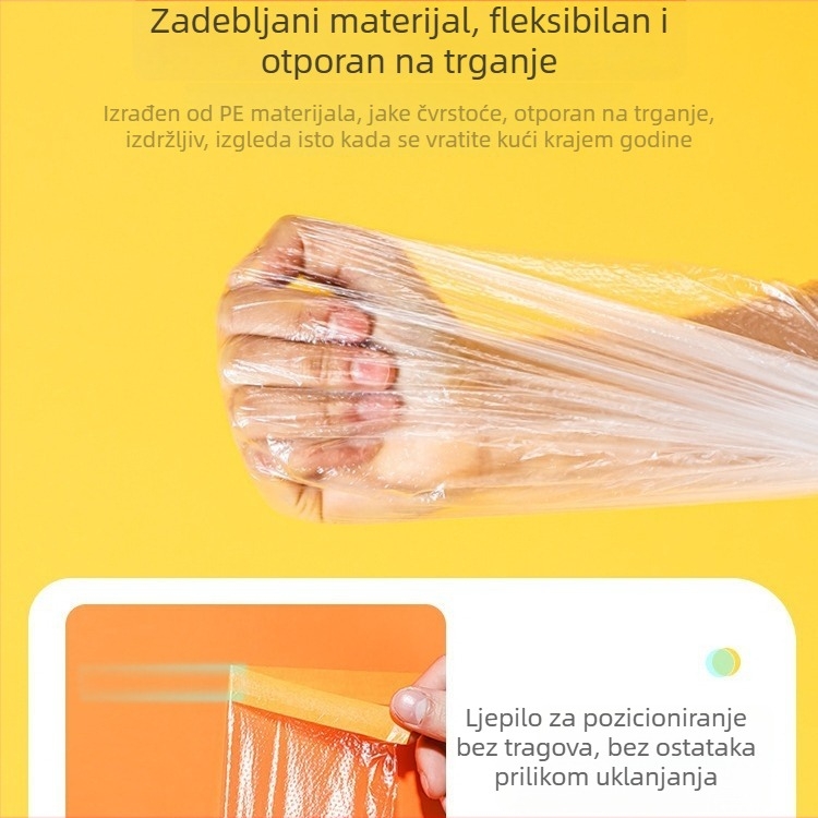 Jednokratno zaštitno plastično pokrivalo za namještaj, kućna plastična folija za potpuno prekrivanje