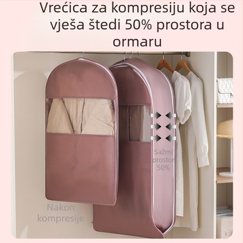 Pokrov za odjeću od netkane tkanine za garderobu, s prozirnim prozorom, vodootporan i zaštita od prašine