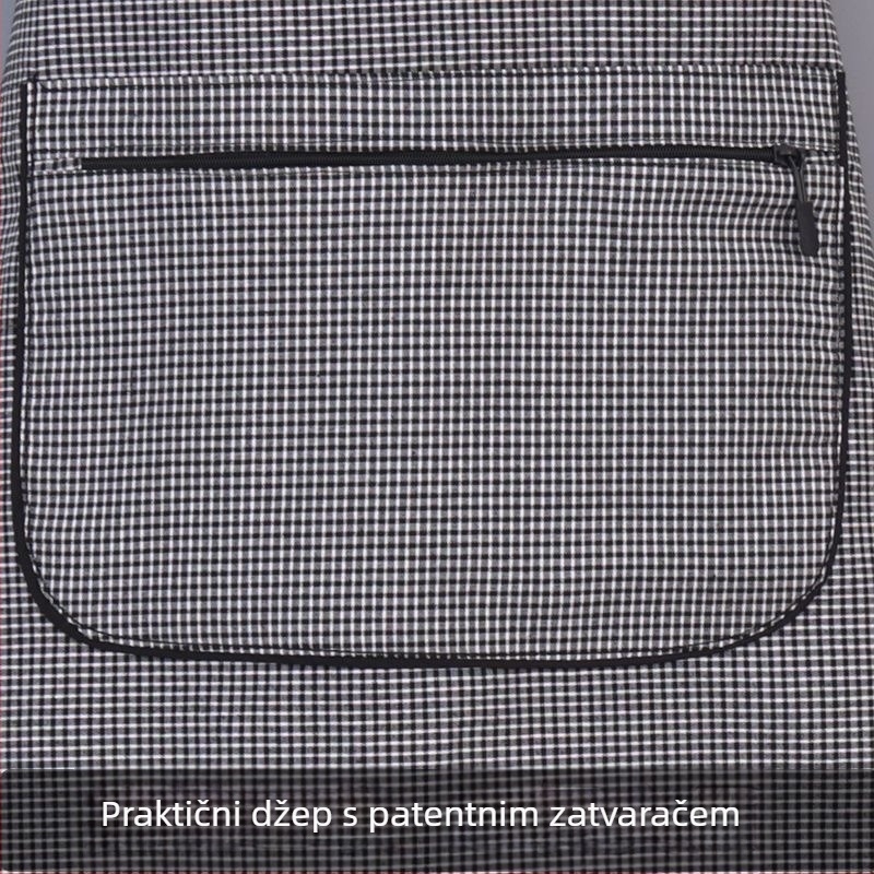Ženska produžena pamučna pregača – moderna bez rukava vesta, radna odjeća za kuhinju i dom