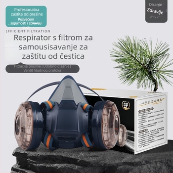 Job Health M100 Gumena puna maska za zaštitu od prašine za industrijski prah, brušenje i renovaciju – prozračna