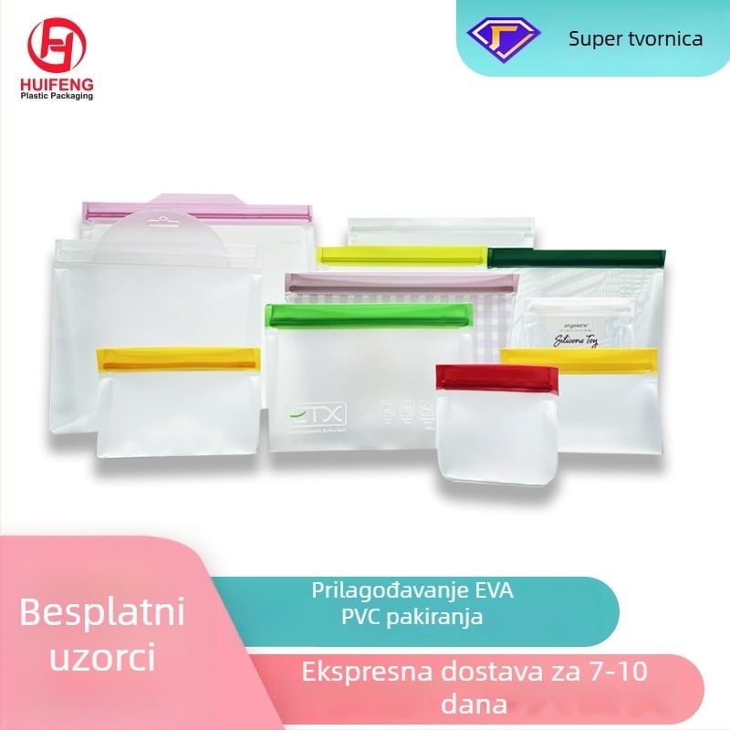 PVC torba za odjeću sa zatvaračem, prilagođena plastična torba za odjeću, prozirna EVA torba sa samozatvaranjem za nakit