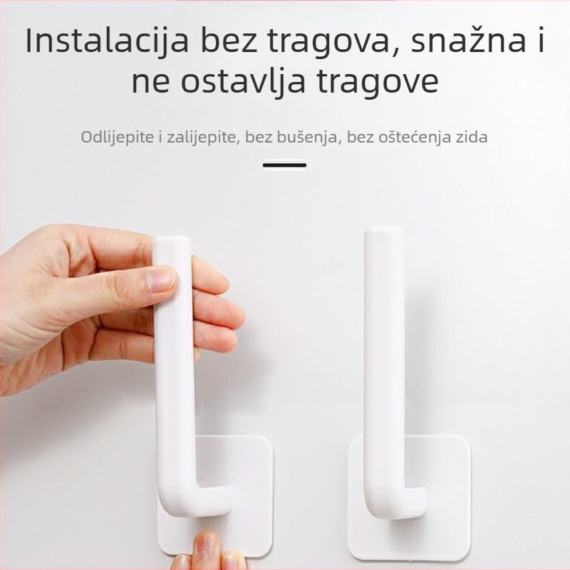 L-oblik snažni ljepilni kukić bez bušenja, višenamjenski organizator za spavaću sobu i kuhinju