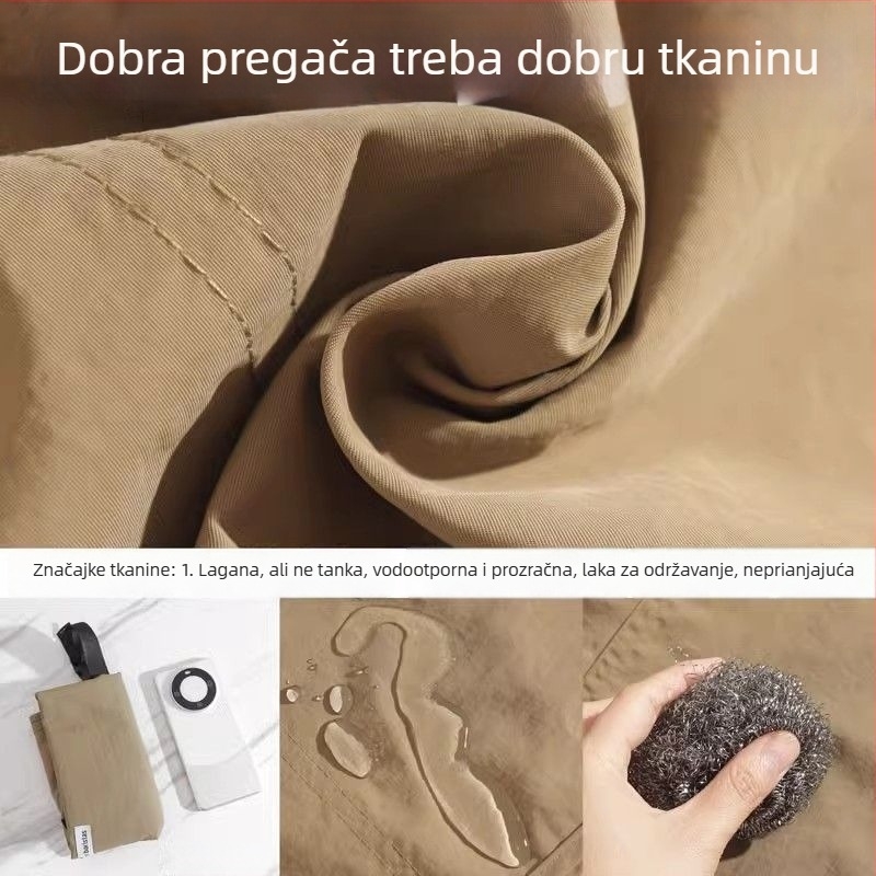Moderna vodootporna i prozračna pregača s dugim rukavima za frizere i kuhinju, unisex zaštitno radno odijelo s uspravnim ovratnikom i kopčama