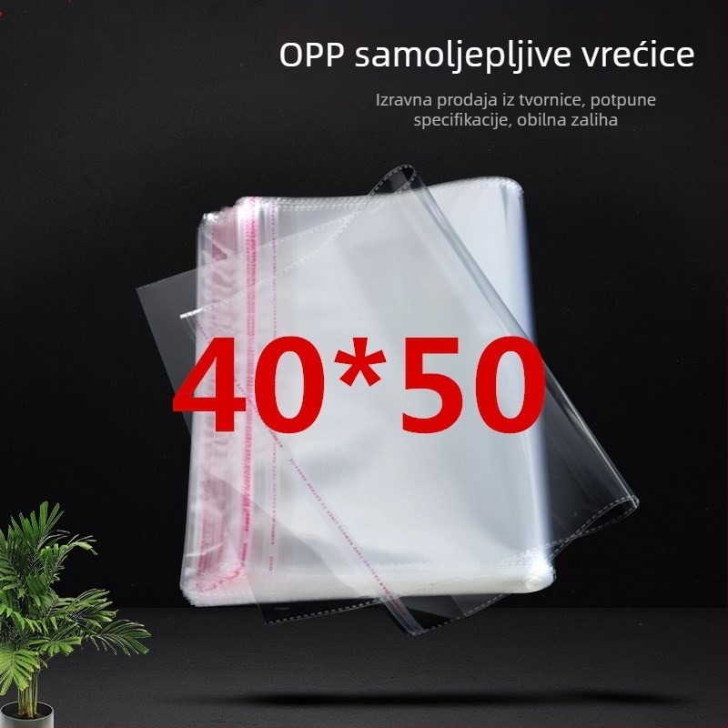 OPP vrećica za odjeću sa samoljepljivim zatvaranjem, prozirna plastična vrećica 40 × 50 cm, paket 100 komada