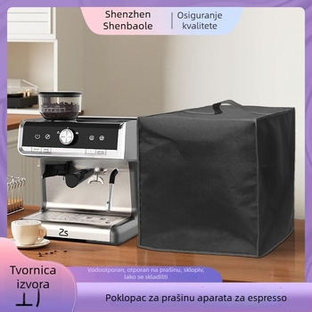 Pokrov za prašinu za espresso aparat, 210D srebrno obložen oksford platno, unutarnja i vanjska upotreba, moderan minimalistički stil, brend Deep Baole, šifra proizvoda Sbl-2024110604