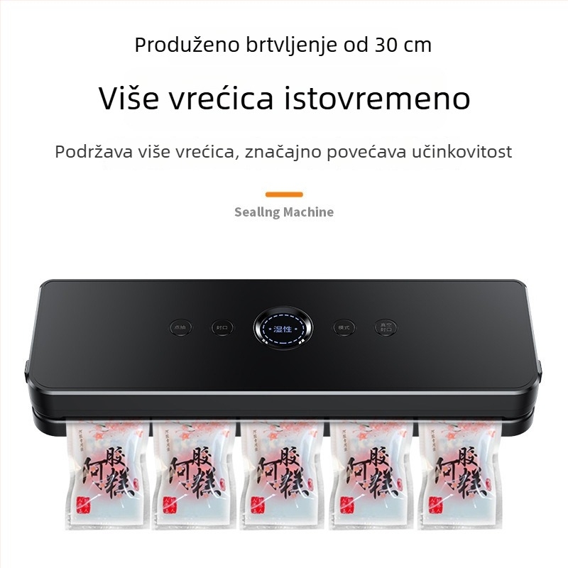 Automatska kućna vakuumska zatvaračica za pakiranje hrane, kompaktna, vakuumsko zatvaranje