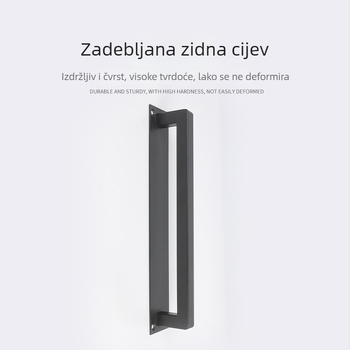 Metalna ljepljiva ručka za vrata namijenjena barn door vratima, bez bušenja, za klizna vrata ormara