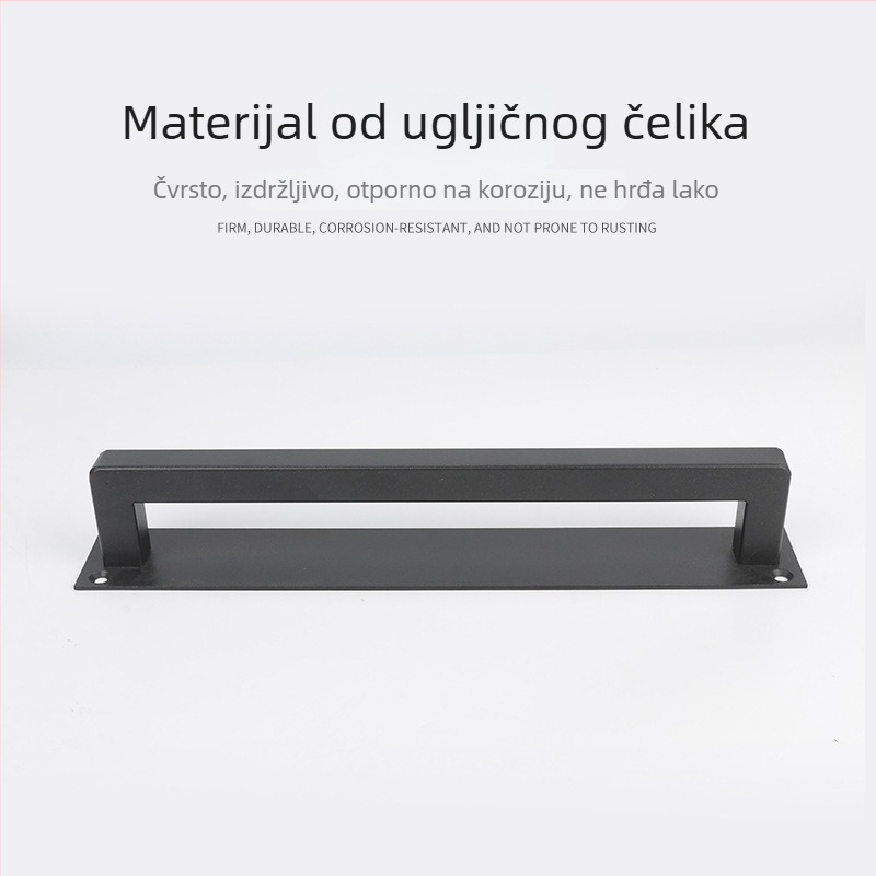 Metalna ljepljiva ručka za vrata namijenjena barn door vratima, bez bušenja, za klizna vrata ormara