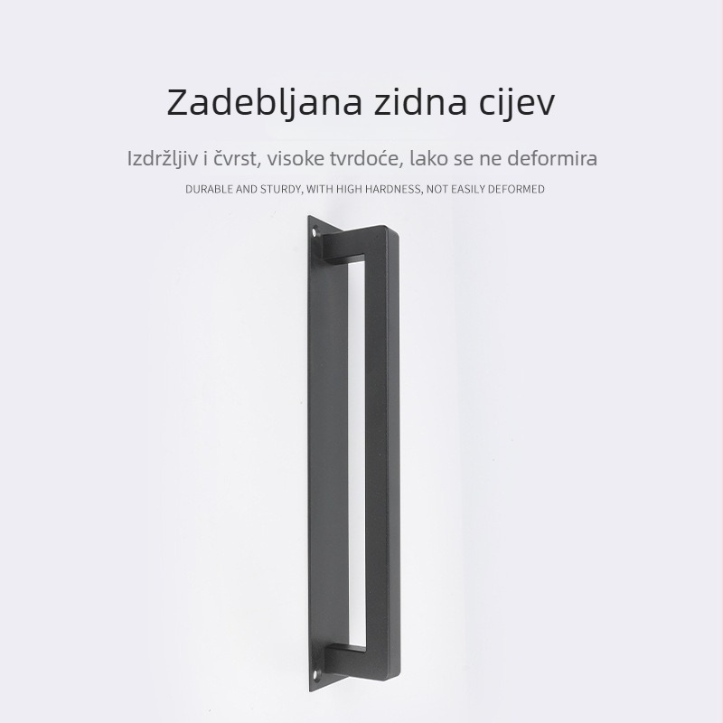 Metalna ljepljiva ručka za vrata namijenjena barn door vratima, bez bušenja, za klizna vrata ormara
