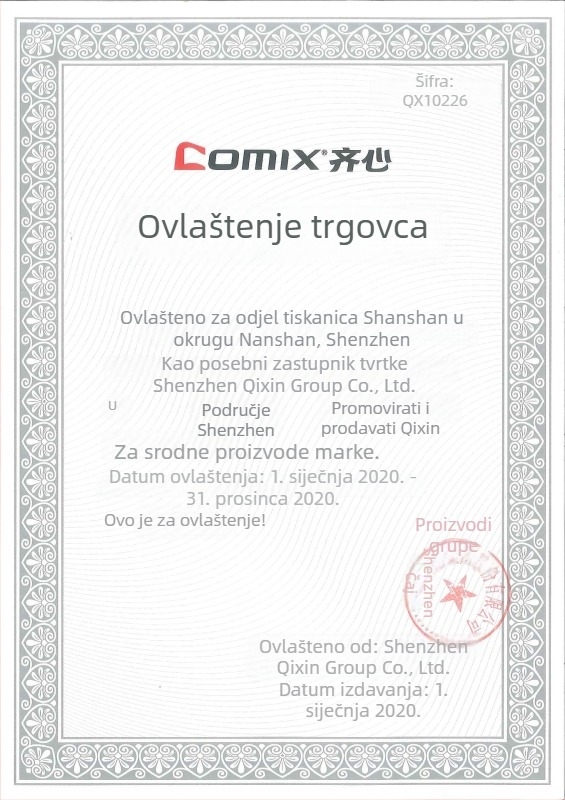 Comix C330 Prozirna torbica s kopčom, karirani dizajn, A4 uredski dokumenti PVC