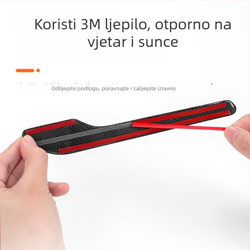 Ručka za vrata od karbonskih vlakana za Tesla — zaštitna naljepnica protiv ogrebotina za Model 3 i Model Y