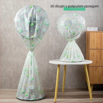 7708PVEA PVC okrugli zaštitni poklopac ventilatora s dizajnom crtane mačke i zeca