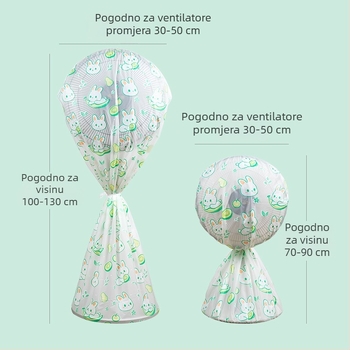 7708PVEA PVC okrugli zaštitni poklopac ventilatora s dizajnom crtane mačke i zeca