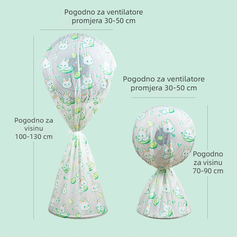 7708PVEA PVC okrugli zaštitni poklopac ventilatora s dizajnom crtane mačke i zeca