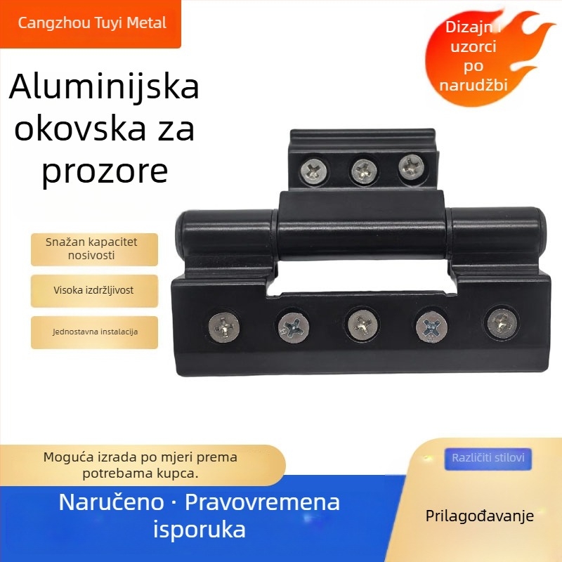 Šarke od aluminijske legure za prozore i mreže, vijek od 30.000 ciklusa, za aluminijske prozore Break-Bridge