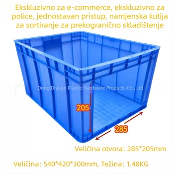 Kutija za sortiranje s otvorenim okvirom za policu, skladišna kutija za elektroničko trgovanje, debela i otporna na pad, logistička kutija za proizvodnu liniju, velik kapacitet