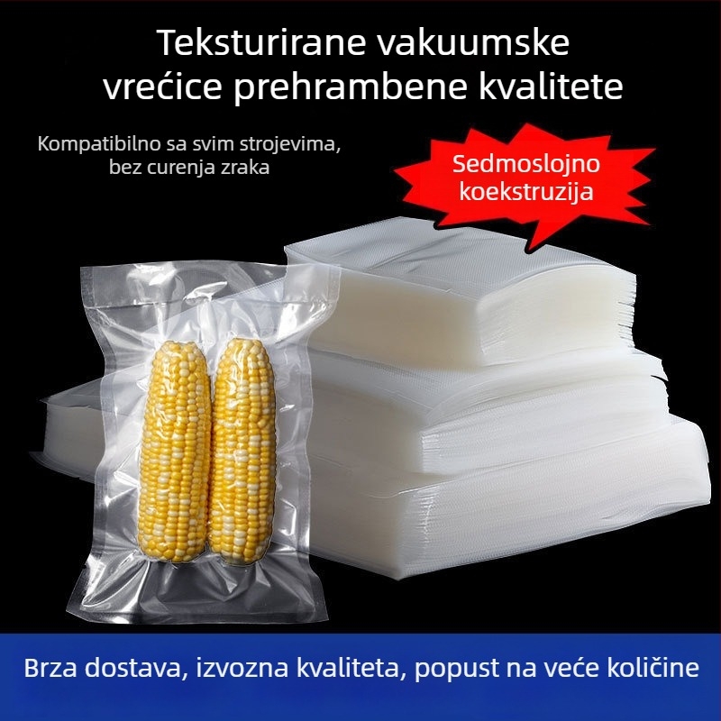 Doma vrećice za vakuumsko pakiranje hrane, uklanjanje zraka, čvrste najlonske vrećice, ne propuštaju zrak