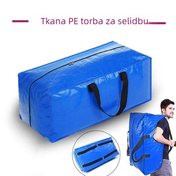 Plava debela PE torba za preseljenje, kubičnog oblika, 50 kom., za skladištenje odjeće i pokrivača, model 1104