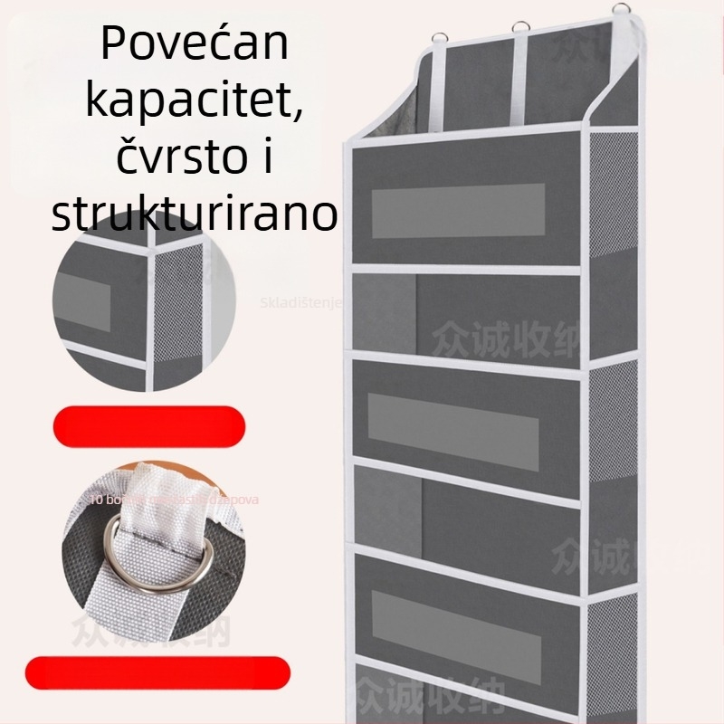 Organizator za vrata od netkanog materijala, zidni višenamjenski spremnik za dom