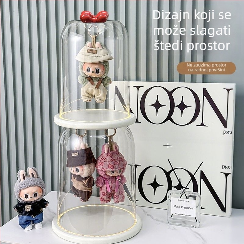 Prilagođena kutija za izlaganje Labubu figurica, prozirna kutija za skladištenje s poklopcem protiv prašine