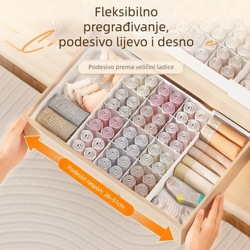 Teleskopski 3-u-1 organizator za čarape, grudnjake i donje rublje – organizator garderobe