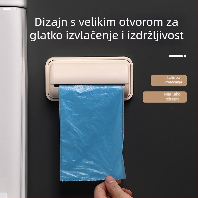Zidni držač za kuhinjske plastične vrećice s izvučnim spremnikom