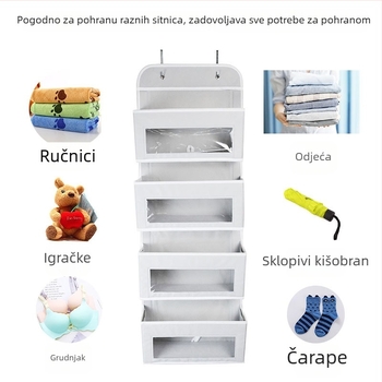 Vješena torba za skladištenje od netkanog materijala, za spavaću sobu, vrata i garderobu