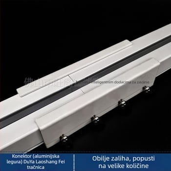 Vanjski konektor za aluminijsku šinu električnih zavjesa — bijela, uključuje 4 vijka, za vješanje